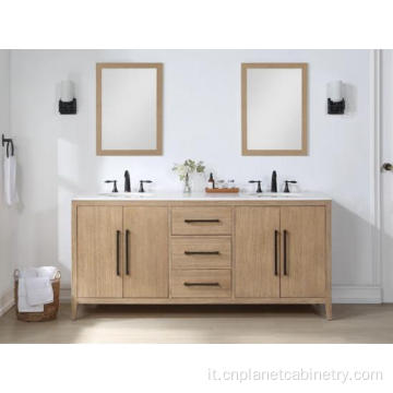 Vanity per il bagno a doppio lavandino di alta qualità commerciale